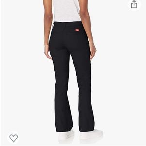 Dickies women black work bootcut pants - server/buster pants
